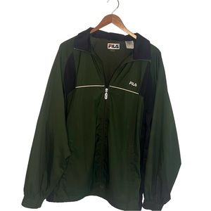 Fila Dark Green Windbreaker Size M